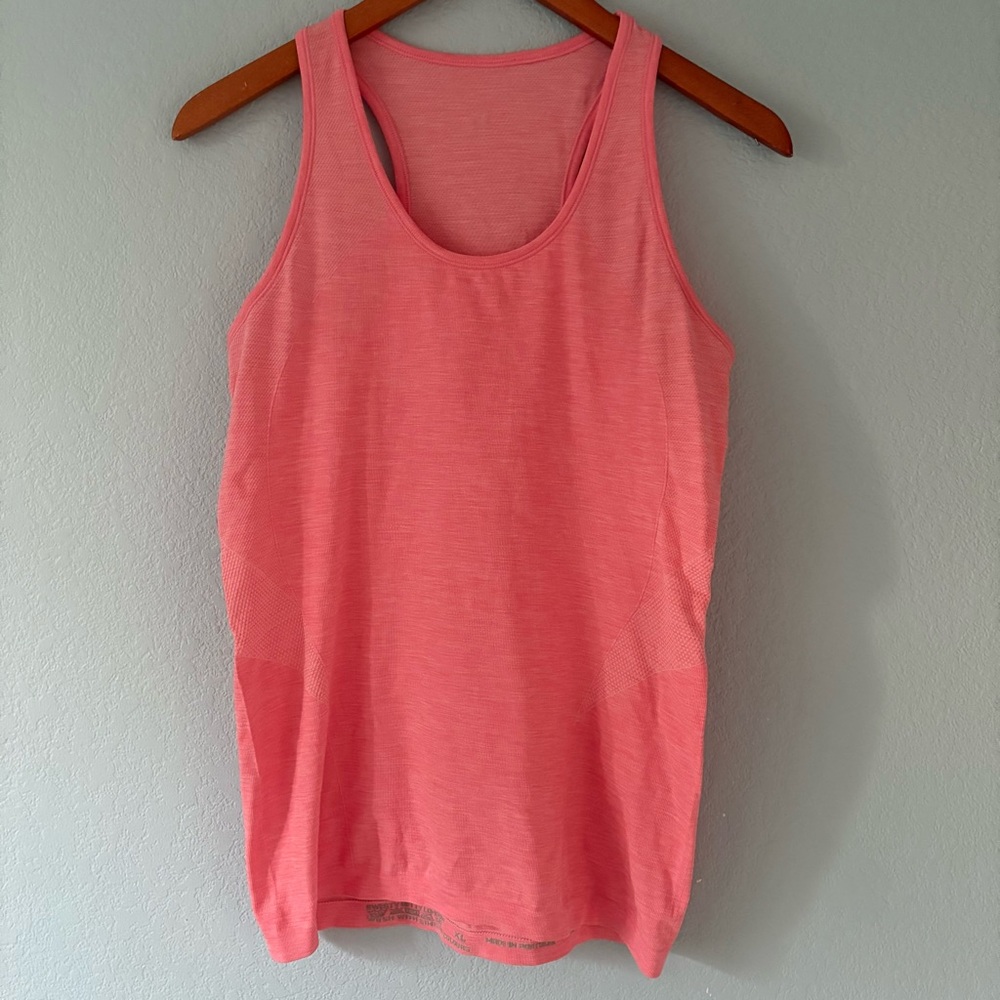 Sweaty Betty Pink Athletic Seamless Workout Tank Top EUC